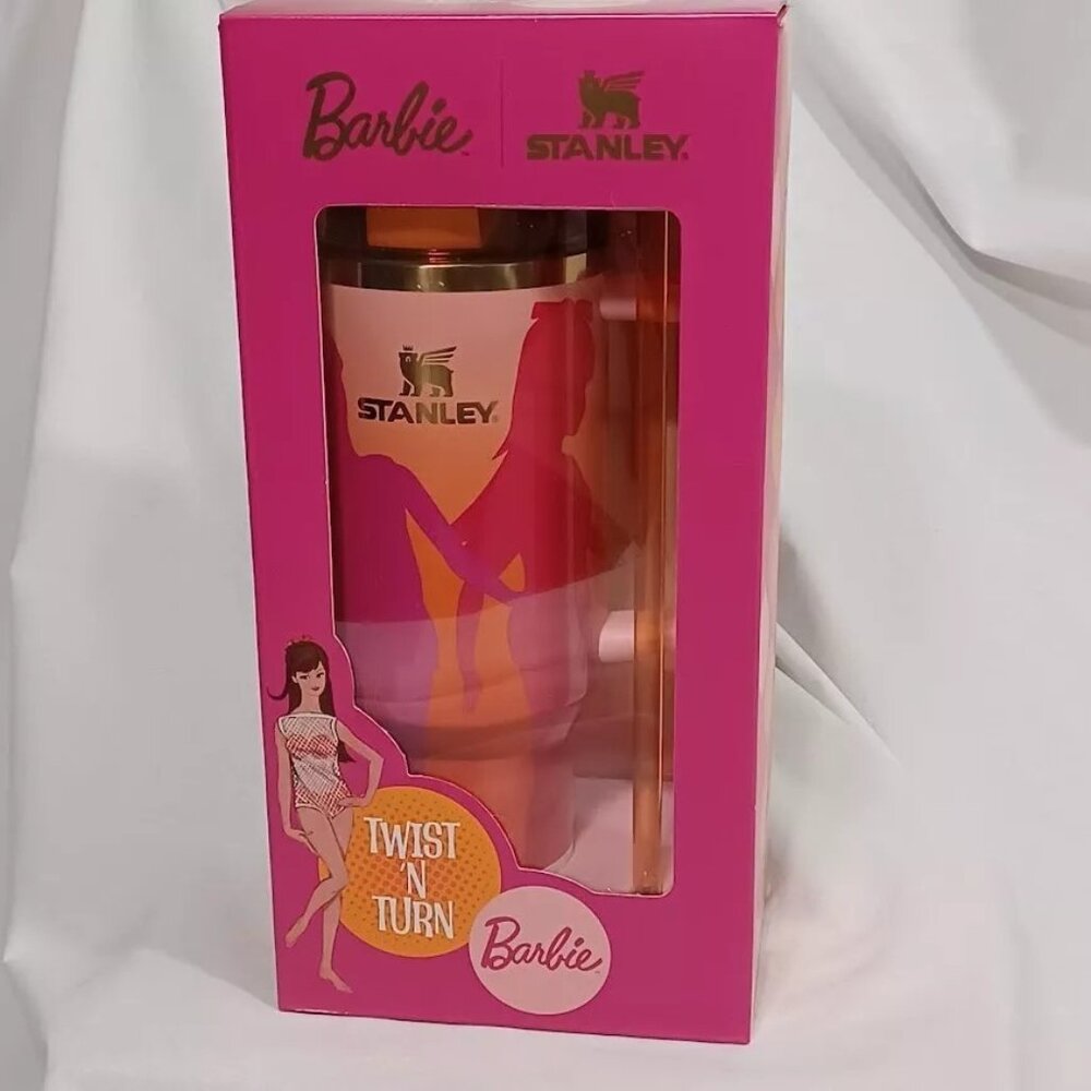 Stanley x Barbie 40oz Quencher Flowstate Tumbler '60s Twist N Turn New In Box